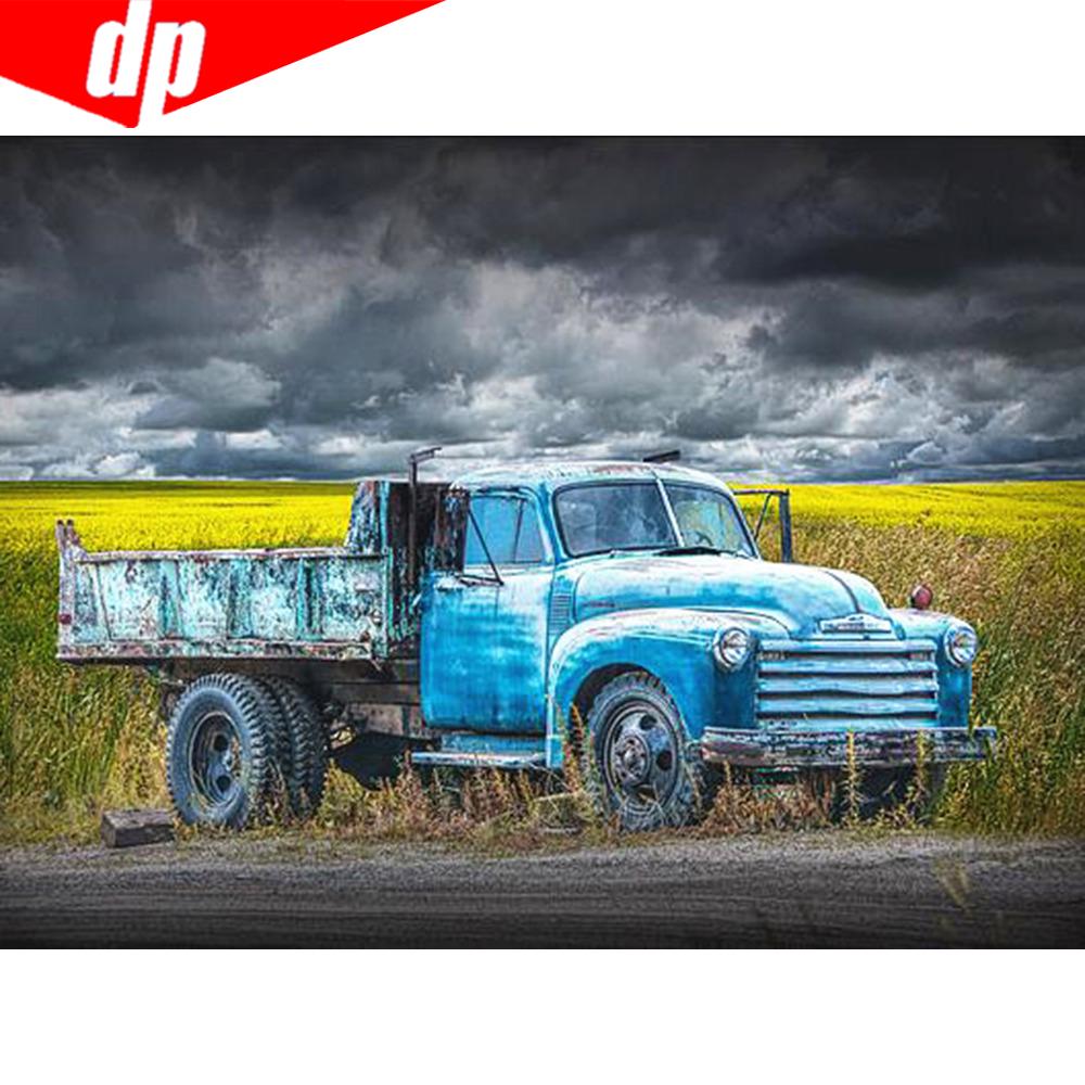 5D DIY Алмазная мозаика Живописный цветок рапса Полный круглый вышивка Продажа Горный хрусталь Изображение