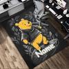 Personalized Name Pooh Bear Art Living Room Non-Slip Area Rug Soft Carpet for Bedroom Kids Playroom Sofa Office Home Decor Doormat