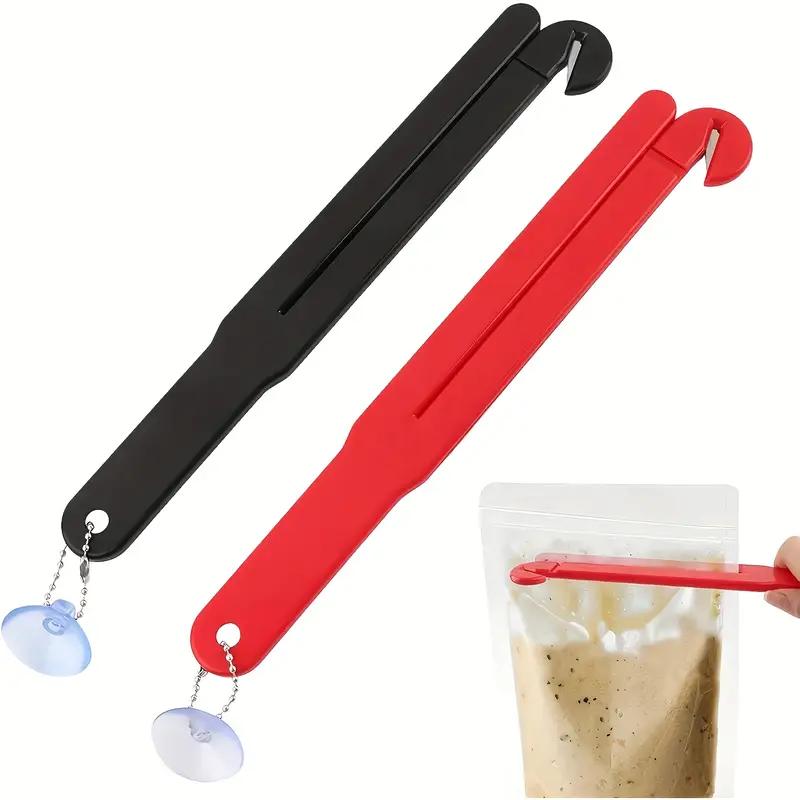 Многофункциональный открывалка для пакетов с лезвием из нержавеющей стали, открывалка для банок и бутылок, кухонный гаджет с удобной цепочкой для хранения