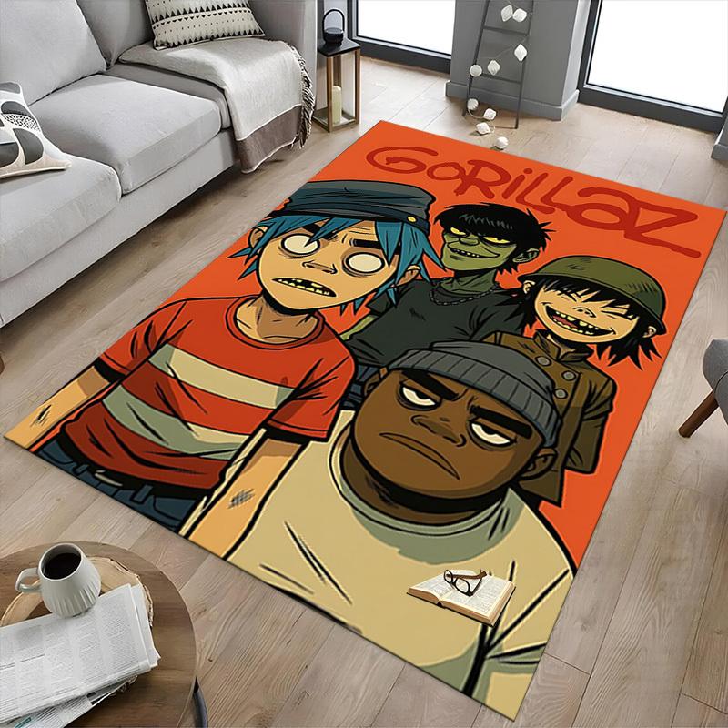 1 шт. Ковер Gorillaz, Офисный коврик, Коврик для улицы, Декор для дома, Ковер для зоны, Фестиваль
