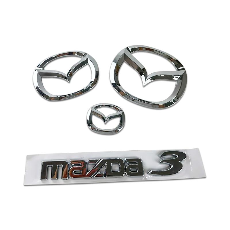 Пластичный Передний Багажник Автомобиля Значок для Mazda 3 Логотип Рулевого Колеса Значок 3D Кузова Заменяемая Наклейка Задний Хвост Декорация для Модификации