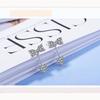 Design Sense Cold Wind Small Lock Fashion Zirconia Sparkling Classic Stud Earrings for Women Dazzling Female Elegant Accessories Timeless Jewelry
