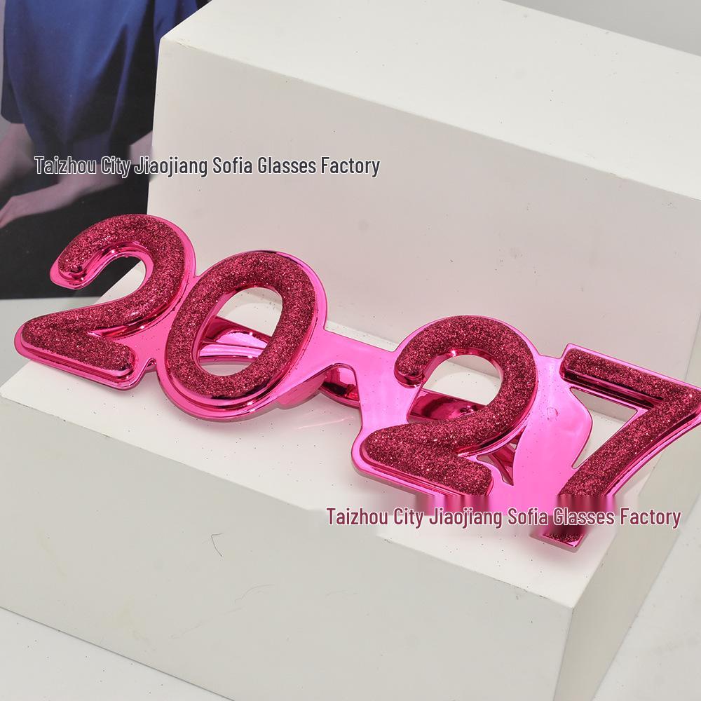 Цифровые Новогодние Party Очки 2027 - Праздничный Декоративный Реквизит для Рождества и Встреч