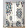 Mandala Bohemian Sheer Curtains for Bedroom Living Room Decoration Window Curtain for Kitchen Tulle Voile Organza Drapes