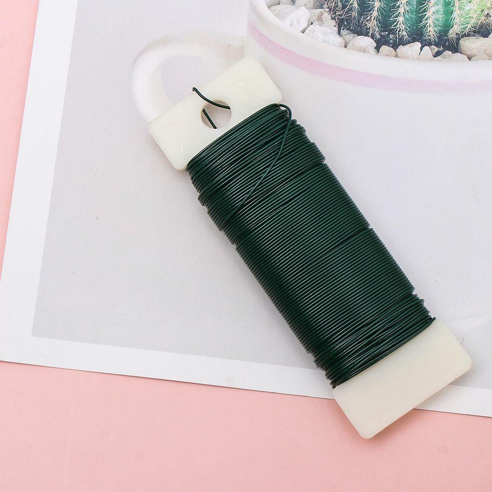 Wrapping Flower Arrangements Plastic Coated Wire Xmas Green Rope Paddle Wire for Crafts Floral Wire