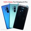 Стеклянный корпус 8Pro для Oneplus 8 Pro One Plus 6.78" Стеклянная задняя крышка аккумулятора Ремонт Замена Дверца Телефона Задняя + Объектив Камеры