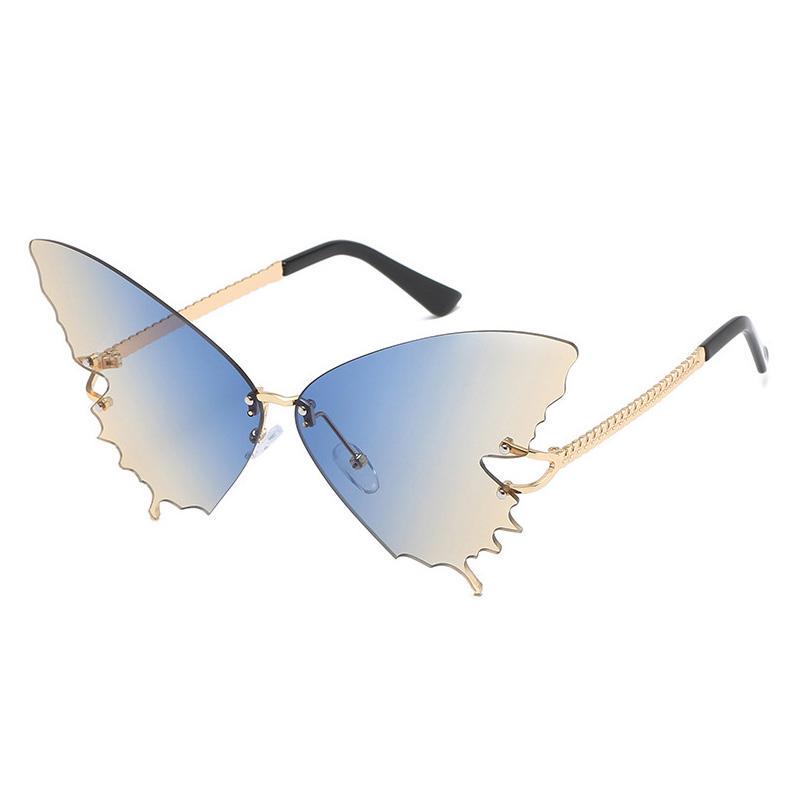 SHAUNA Винтажные уникальные солнцезащитные очки большого размера с бабочкой, женские модные очки с градиентными линзами, женские солнцезащитные очки больших оттенков UV400