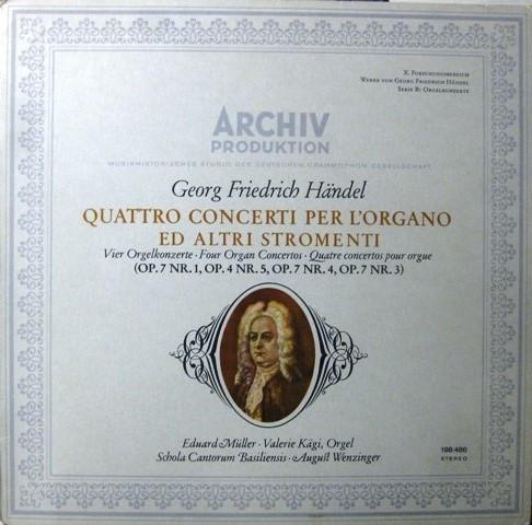 LP Record GEORG FRIEDRICH HANDEL EDUARD MULL Quattro Concerti Per Lorgano Ed Al 198486 Archiv Produkti Germany Classical Used