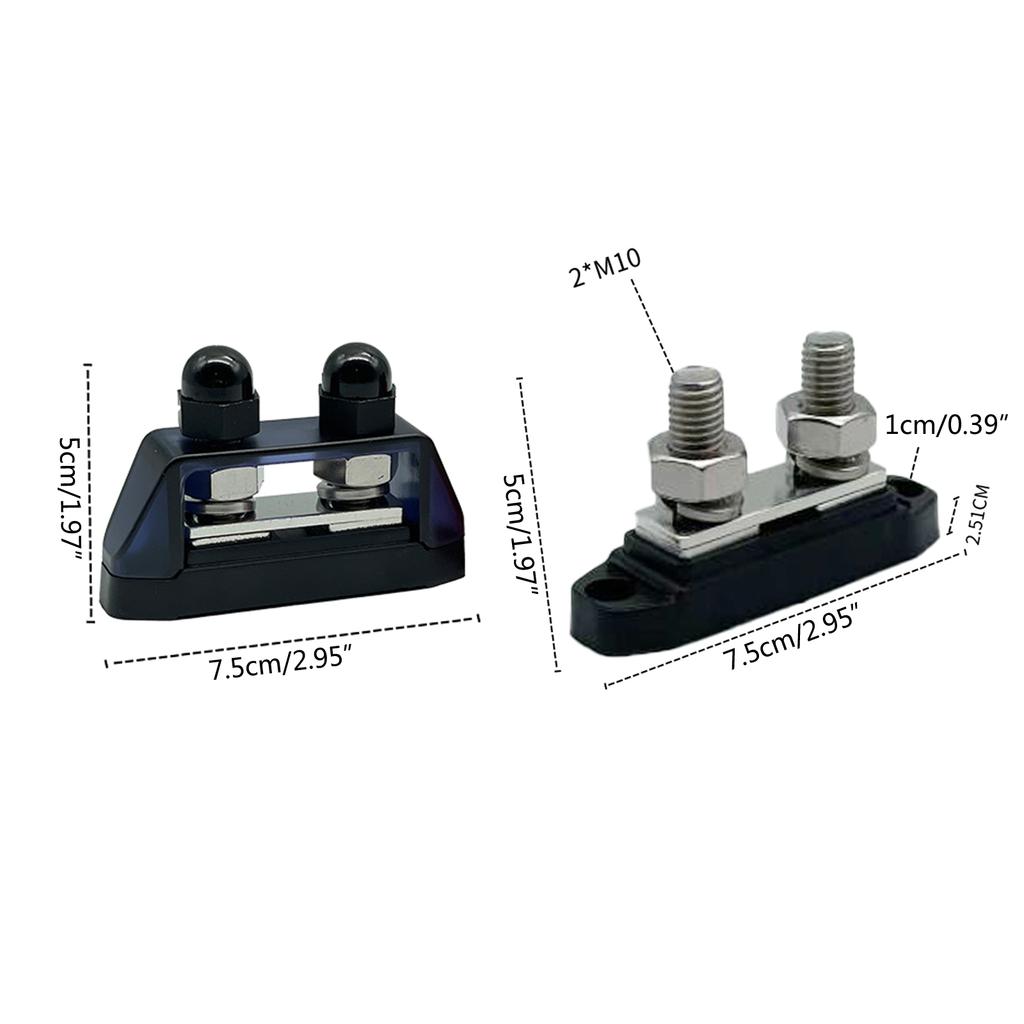 Модернизированный 150A шинопровод питания заземляющий распределительный блок металлический клеммный заземляющий полосовой шинопровод для автомобилей RV