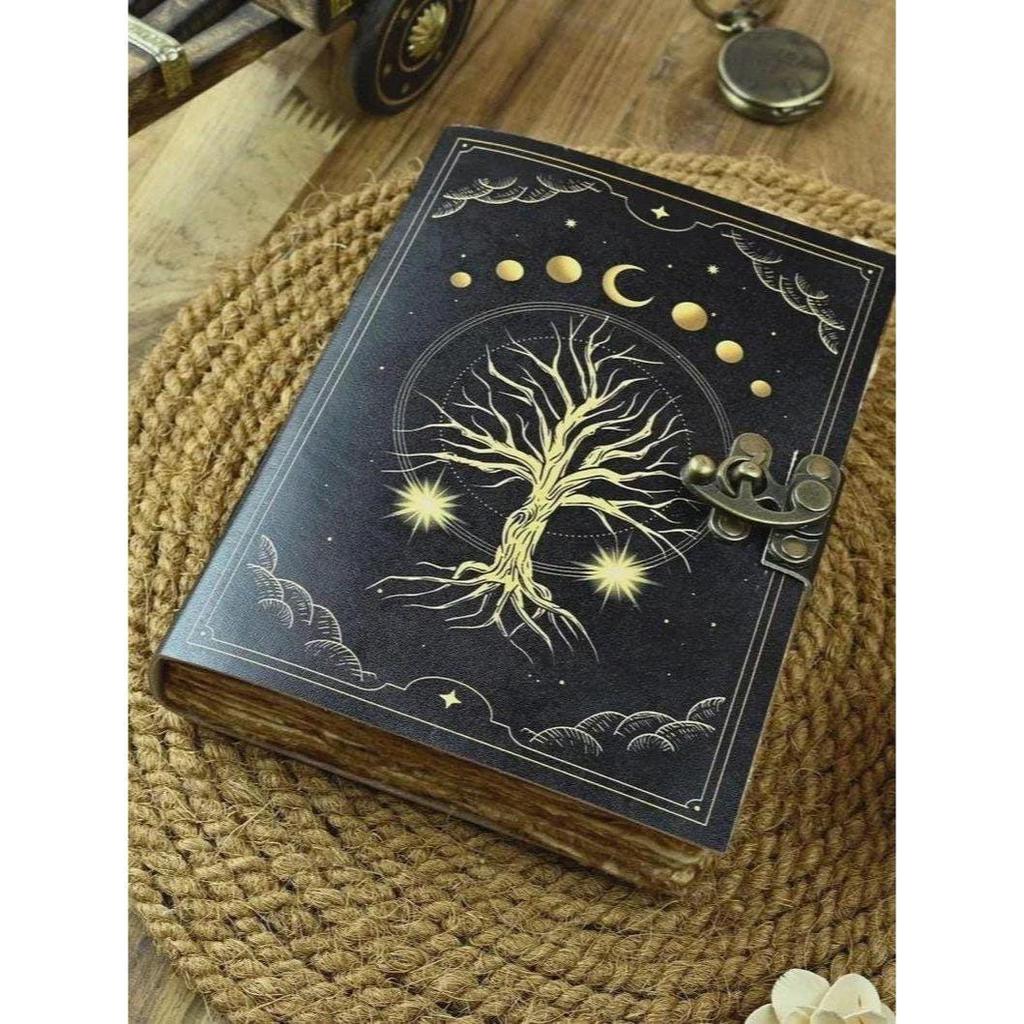Кожаный журнал-гримуар «Древо жизни»: Небесная Книга Заклинаний