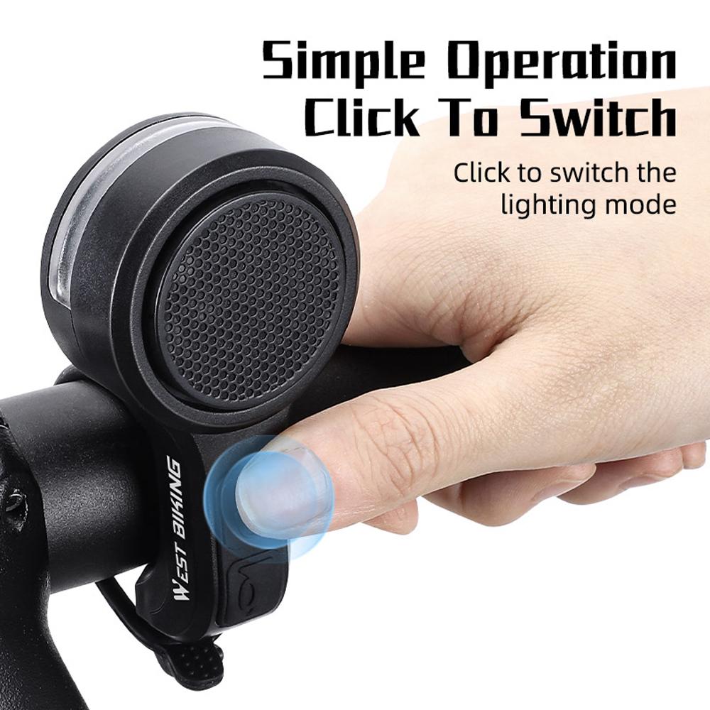 USB перезаряжаемый детский велосипедный электрический звонок, водонепроницаемый портативный велосипедный звонок со светом, детский громкий