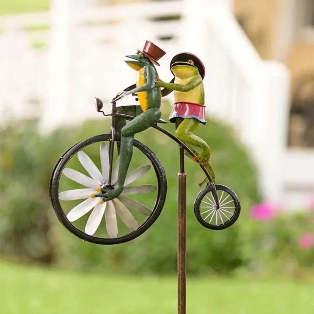 DIY Animal Motorcycle Windmill Metal Home Garden Decor Vintage Bicycle Wind Spinner