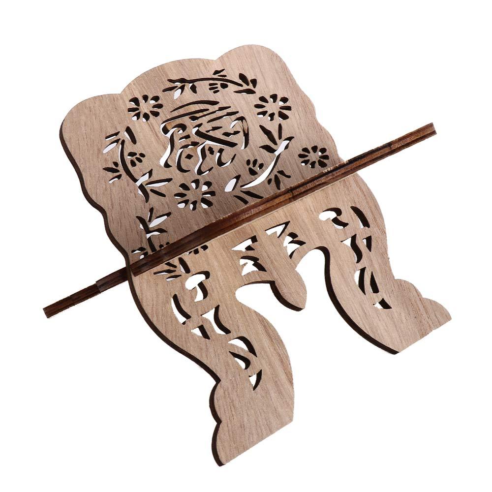 Foldable Carved Ramadan Quran Eid Al-Fitr Book Shelf Home Decoration Book Stand Display Stand