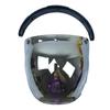 Retro Bubble Lens Motorcycle Helmet with Frame - Three-Button Design