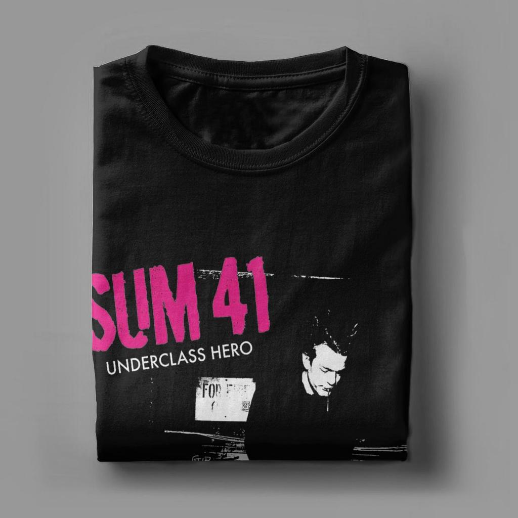 Авокадо Готовы пойти на пляж Sum 41 Band Мужские футболки SUM41 Punk Hipster Футболки с круглым вырезом Футболки из чистого хлопка Оригинальные топы
