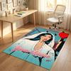 Personalized Crystal Velvet Carpet,Lana Del Rey Custom Printed Name, Plush Area Rug For Home Indoor Decor