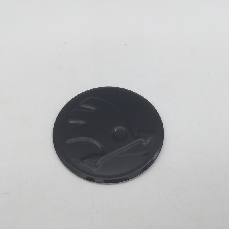 BAUK4 1pcs 3D 42mm 43mm car Emblem Steering Wheel Center Badge sticker Decal Styling Auto accessories For Skoda