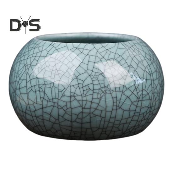 Керамическая чаша для выращивания лотоса, круглый мини-горшок для цветов, глазурованная чаша для бонсай, горшок для посадки щитолистника, небольшие гидропонные растения