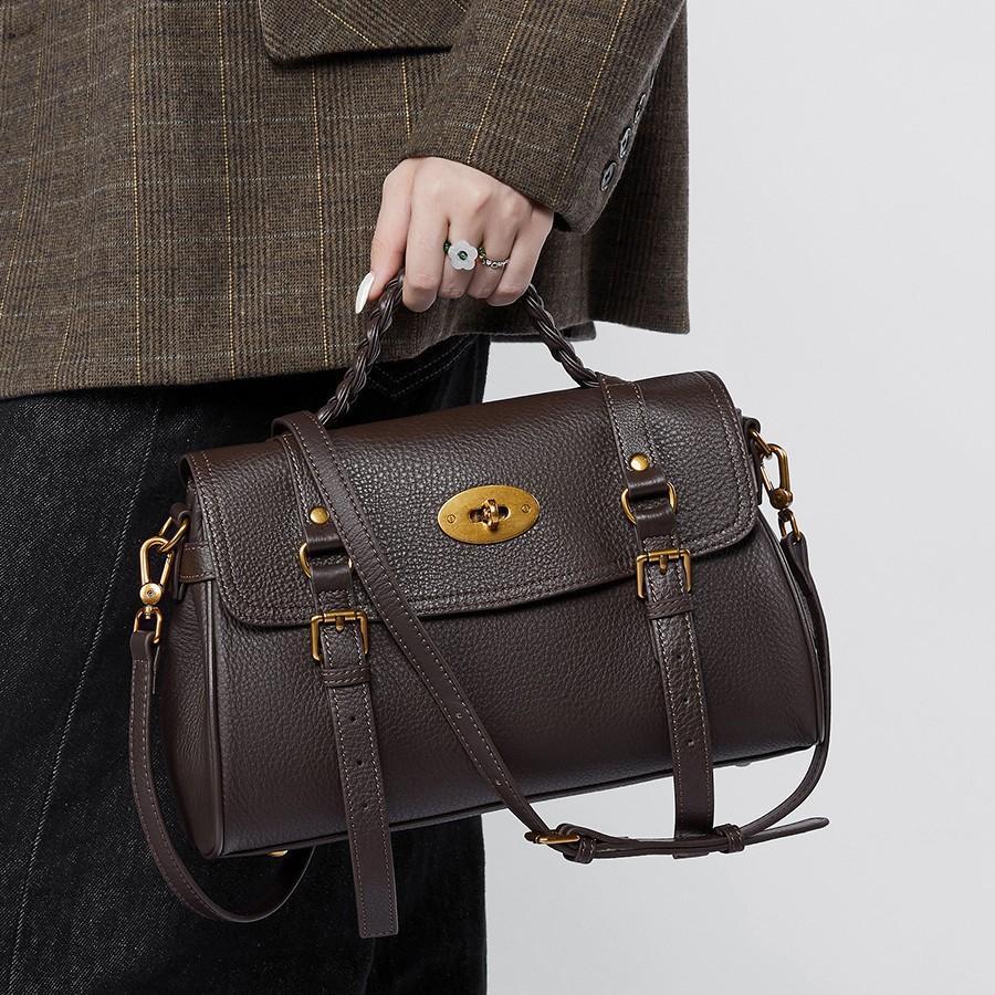 Genuine leather messenger bag, cowhide handbag, shoulder bag, crossbody bag, tote bag for women, 2025 new model, versatile commuter briefcase