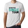 Мужская винтажная футболка Футболка с рисунком Be Part of The Single Team Vintage White
