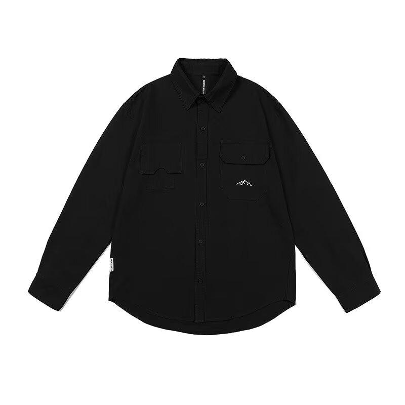 Рубашка с длинным рукавом с буквенным принтом 2024 года в японском стиле в стиле Гонконга, свободная рубашка для мальчиков, летнее модное универсальное повседневное пальто