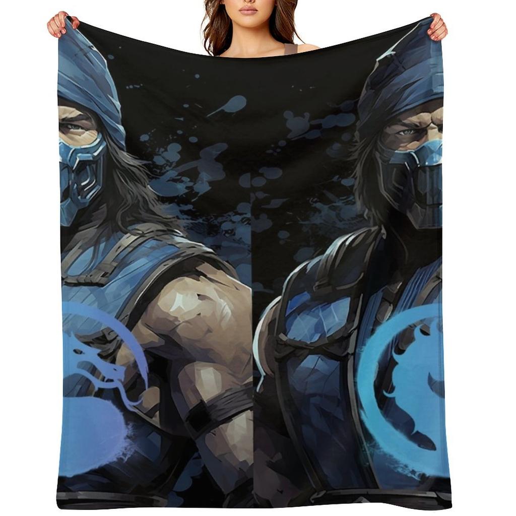 MK 1 Sub Zero Throw Blanket Beautifuls Stuffeds Luxury Brand Single Blankets