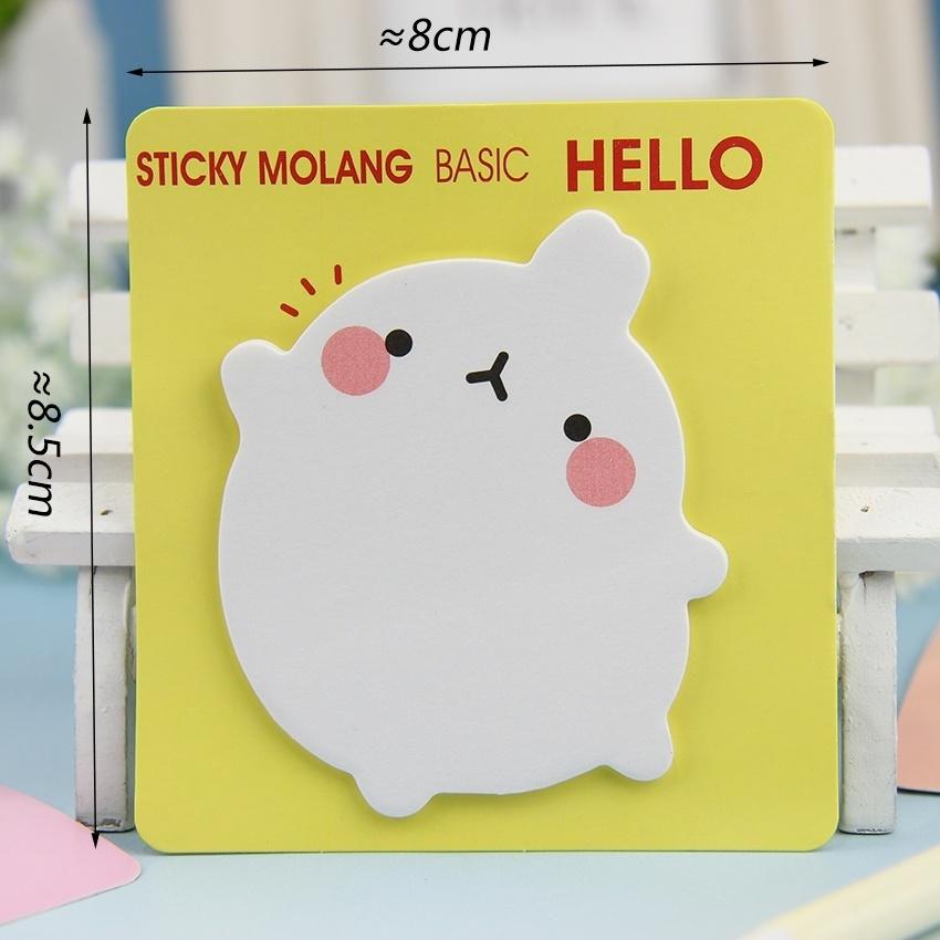 3 шт. практичных наклеек-липучек в форме кролика случайного цвета для заметок