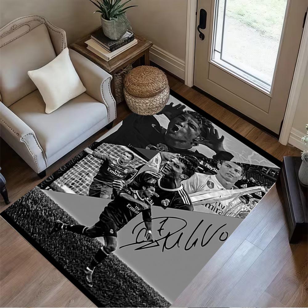 Ronaldo Legacy Continues Area Rug Suitable for Foyer Living Rooms Bedrooms Entryway Antislip Carpet Decorate Offices Best for Christmas