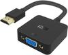 ICZI HDMI To VGA Conversion Adapter HDMI Converter Adapter Cable Black 1080p Compatible HDMI Male To VGA Female Adapter Suitable for Raspberry (D-SUB)