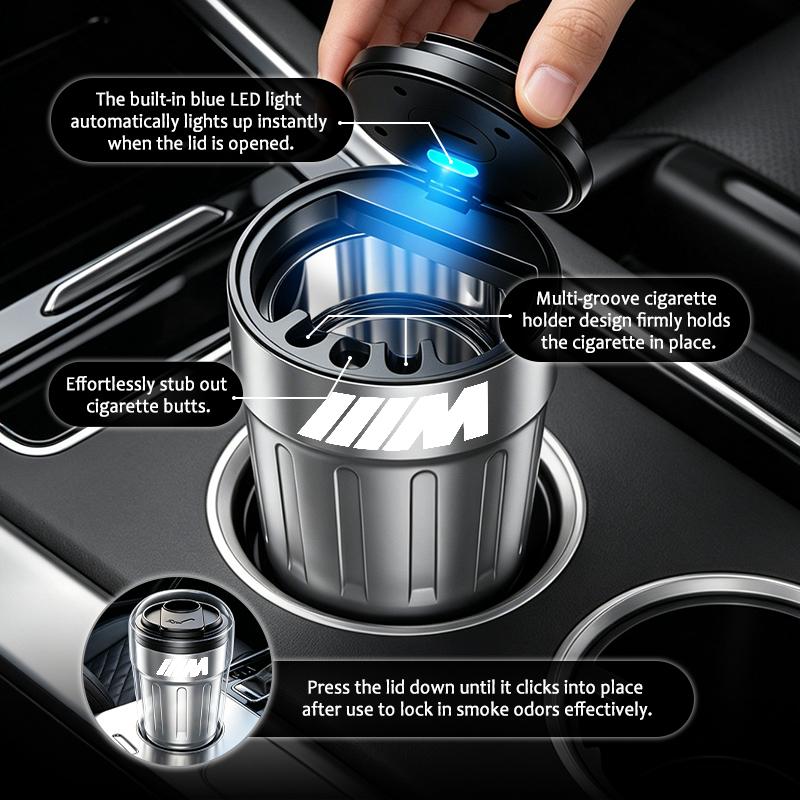 Auto Stainless Steel Ashtray Multifunctional Car Cup Holder For BMW M F10 F20 F30 F40 F15 F25 F26 F31 F49 E62 E83 E84 E111