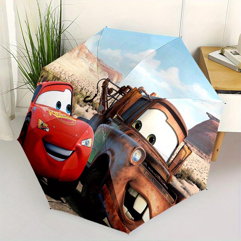 1pc Lightning McQueen,Tow Mater Automatic Folding Umbrella: Compact 8-Bone Design Cartoon Outdoor Travel Companion, Business Umbrella, Chris