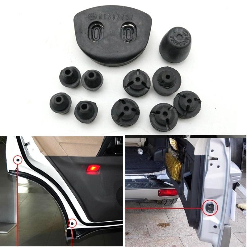 11Pcs/Set Car Door Dampers Buffer Pad Stop Shock Rubber MB893757 For Mitsubishi Pajero Montero V31 V32 V33 V43 V45 V73 V77 V93