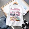 Summer Labubu Children Clothess Boy Clothes Kids Cute Cartoon Printed Short Sleeve T-shirt Girl Labubu Summer Casual Tops Loose