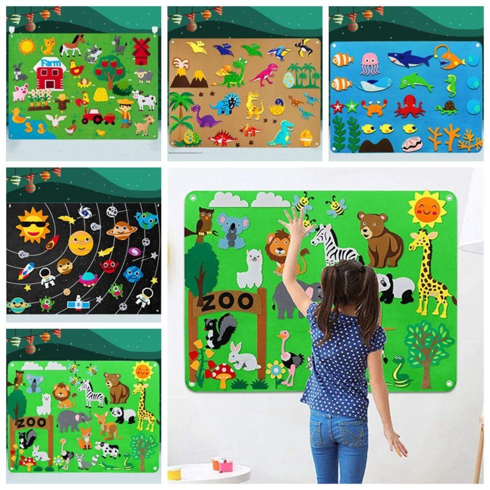 Starry Sky Payment Felt Board Stories Set Underwater World Montessori Felt Puzzle   Preschool