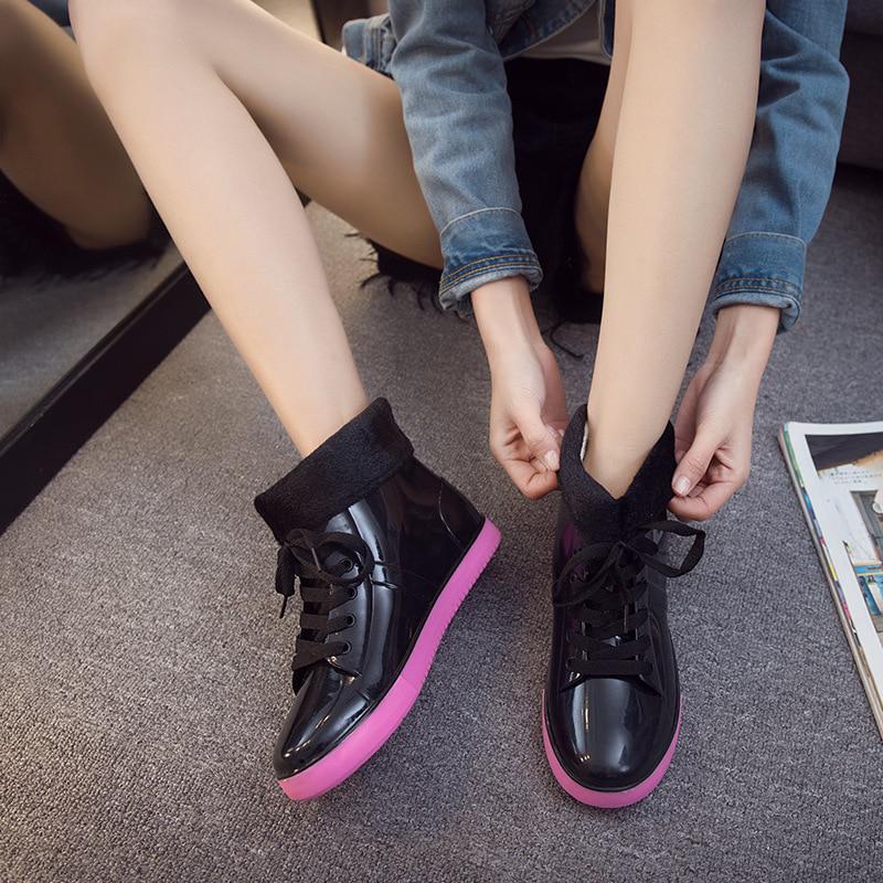 Женские водонепроницаемые резиновые сапоги до щиколотки с круглым носком, однотонные нескользящие резиновые сапоги, обувь для отдыха