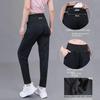 **Trendy Women's Quick-Dry Yoga Pants with High Waist and Back Zipper Pocket - Autumn/Winter Loose Fit with Plus Velvet**