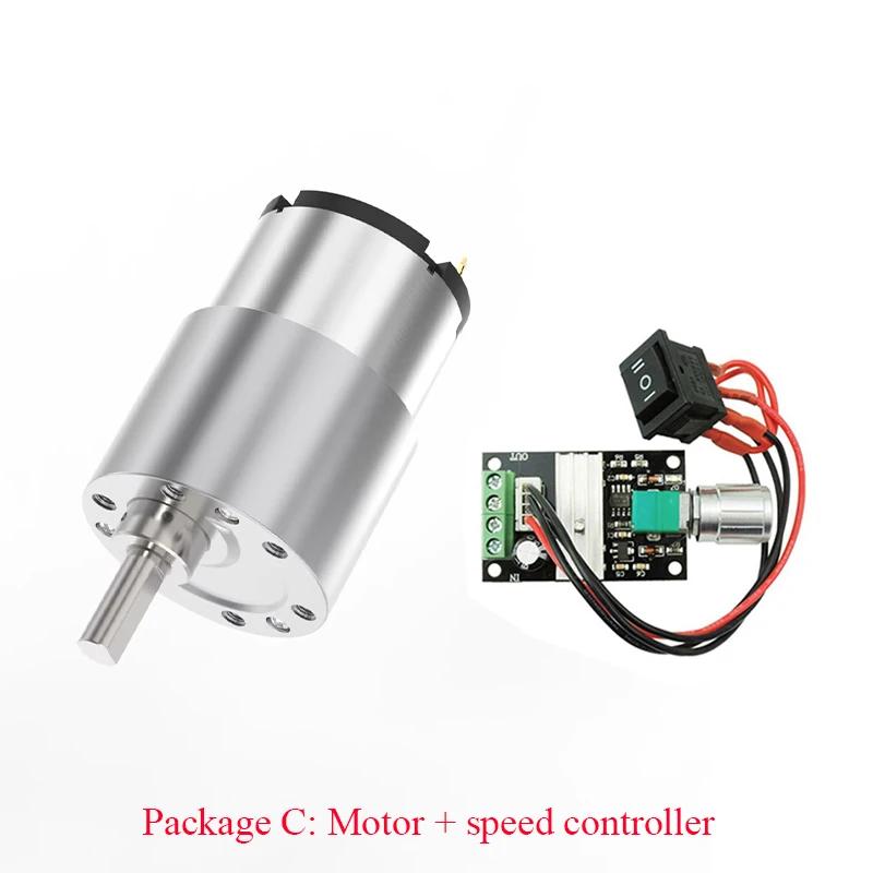 JGB37-520 DC 12V 24V Reduction Gear Motor Large Torque High Power 15kg 7RPM-960RPM 520 Gear Motor Reversed Motor