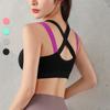 Sports Bra Full Cup Breathable Top Shockproof Cross Back Push Up Workout Bra For Women Gym Running Jogging Yoga Fitness Bra