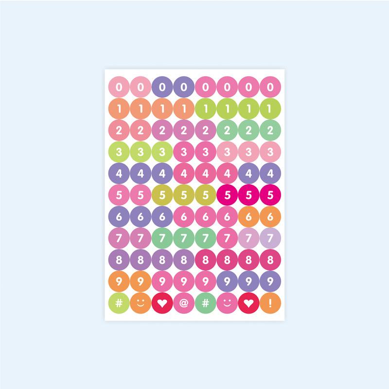 Colorful Small Letter Number Alphabet Kiss Cut Stickers for Scrapbook Planner Stationery DIY Arts Crafts