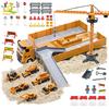 6 Engineering Diecast Car In Track Truck Model Excavator Crane Tower Car Children City Construction Toy for Boy Game
