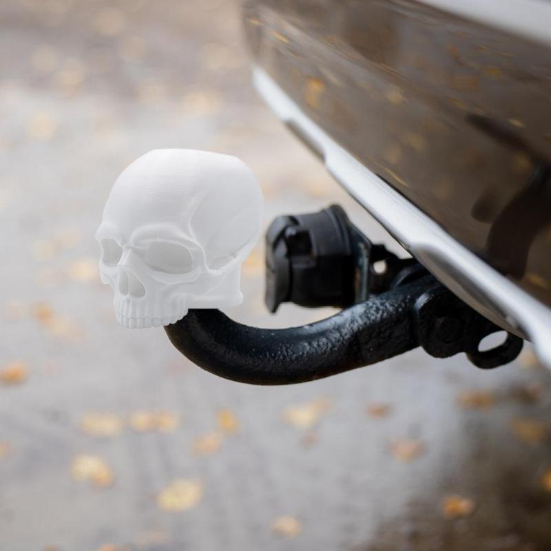 Skull Head Cover 50mm Universal Rubber Ball Cover Trailer Hitch Ball Cap for Trailer Caravans Truck Car