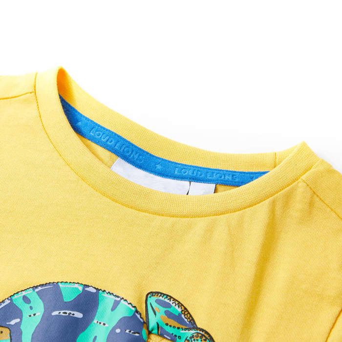 T-shirt pour enfants avec manches courtes ocre clair 92/104/116/128/140