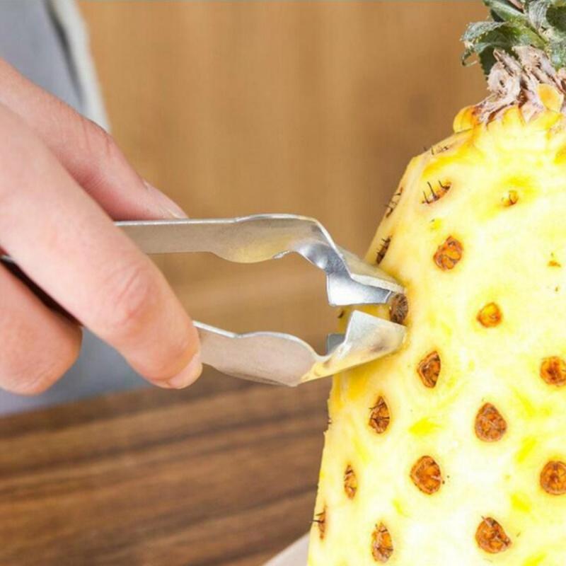 Pineapple Specific Eye Removal Clip, Stainless Steel V-Shaped Pineapple Shovel, Seed Removal Clip, Peeling Knife, Eye Digging Device