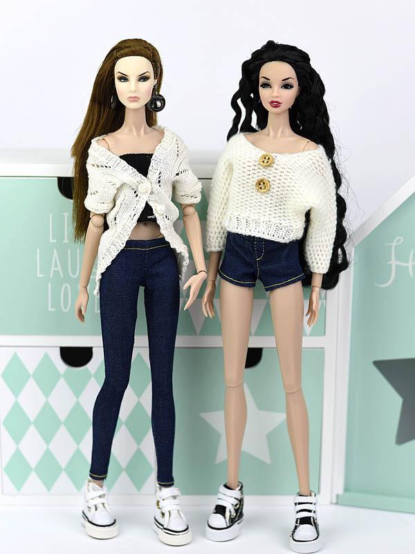 Elastic Jeans Bottom Trousers Pants For Barbie Doll Clothes Fashion Outfit Shorts For Blythe 1/6 BJD Dolls Accessories