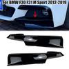 1 Pair Glossy Black/Carbon Fiber Look Car Front Bumper Lip Splitter Canards Spoiler Fit for BMW 3 Series F30 F31 M Sport 2012-2019
