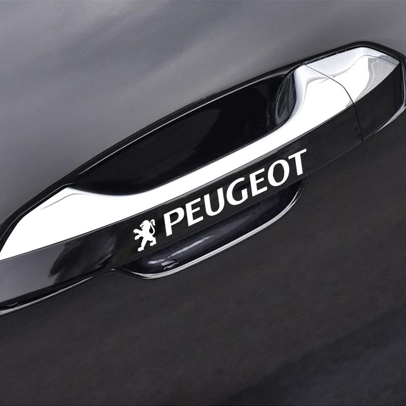 Car Door Handle 3D Stickers Tire Rear View Mirror Badge Decals For Peugeot 407 3008 307 308 206 508 208 207 607 106 301 408 5008