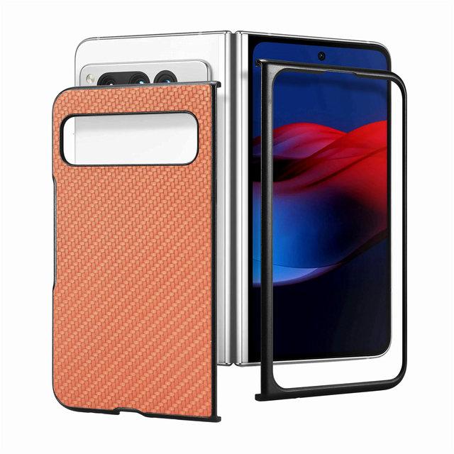 Тонкий чехол для мобильного телефона с защитой от пыли для Google Pixel Fold Pixelfold Складной чехол из углеродного волокна для Google Pixel Fold