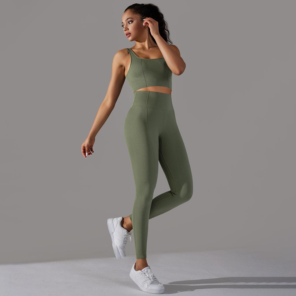 Auroth комплект из 2 предметов для йоги, женский спортивный костюм, бесшовная майка с высокой талией, эластичные колготки для йоги, комплекты для фитнеса