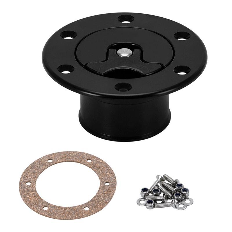 New Aluminum Billet Fuel Cell/6 Bolt Surface Oxidation Fuel Surge Tank Cap Flush Mount ID 35.5Mm Openings