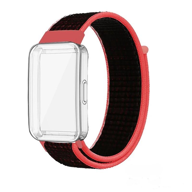 Nylon Loop Strap with TPU Protection Shell Cover for Huawei Band 10 9 8 Strap Bracelet Wristband Correa for Huawei Band10